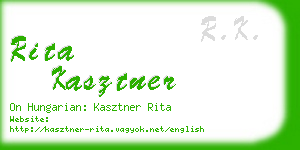 rita kasztner business card